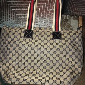 Authentic Gucci Monogram Large Tote